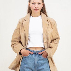 10/$25 Vintage Y2K Genuine leather blazer